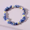 Strand Fashion Bohemian Woven Seed Beads Flower And Natural Crushed Stone Female
