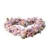 Dekorativa blommor Luxury Heart Rose Hydrangea Flower Row Wedding Arch Backdrop Door Deco Party Stage Birthday Valentine's Day Prop