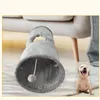 Toys Cat Tunnel Toy Tubes Suede Outdoor Folding Cat Toy för stora katter hundar kaniner med boll interaktiva husdjursmaterial