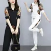 Frauen Zweiteilige Hosen Mode Lässige Sportbekleidung Sets 2023 Frühling Sommer Für Frauen Koreanische Lose Trainingsanzüge Sportanzüge
