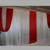 Decoração de festa 20 pés 0ft cenário de casamento cortina vermelha drapes