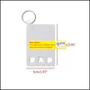 Christmas Decorations Festive Party Supplies Home Garden Sublimation Blank Keychain Pendant Mdf Double Sided Printing Heat Transfer Key Ch