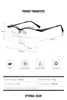 Sonnenbrillenrahmen Mode Pure Titanium Herrenbrille Super Light Square Flip Up 2023 Brillen Myopie Hyperopie Korrektionsbrillen E