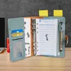 Anteckningar A6 PU PRAKTISK BUDGET BINDER LÄDER FOCKETS MACARON Cash Envelers System Set Notebook For Money Saving Bill Organizer 230503