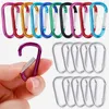 5 PCSCarabiners 20pcs Mosquetón Llavero Acampar al aire libre Escalada Senderismo D-ring Snap Clip Lock Hebilla Ganchos Mosquetón de resorte Gancho Llaveros P230420