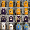 Maillots de basket-ball imprimés vintage 8Bryants 24Bryants 32Johnson 73 Dennis Rodman 34ShaquilleO'Neal Maillot de sport respirant de haute qualité pour hommes