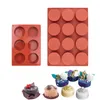 Bakformar 6/12 hål mögel värmemotstånd cylinder silikon kakadokladskydd för muffin cupcake pudding