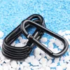 5 PCSCARABINERS 10 ПК/установка Carabiner Clip с ключевыми кольцами D Shape Carabiner. Прочный пружинный крючок для бревна для кемпинга для походов на рыбалку P230420