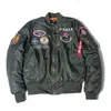 Giacche da uomo A/I Usafa Vintage Pilot Bomber Giacca da volo Us Air Force Top Gun Uomo Abbigliamento Marche Inverno Esercito Usn Ma1 Usmc Embroide Dh3B7