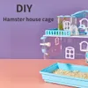 Cages 2/3 Layers Transparent Hamster Cage Acrylic Small Animal Hedgehogs Rabbit Guinea Pig Villa Package Supplies Toy Set