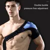 Knäskämpar axel Brace Gym Sports Care Single Support Back Guard Strap Wrap Belt Band Black Bandage