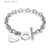 Charm Bracelets Heart-shaped Bracelet Proverbs Pendant for Women Gift Metal Brand Designbracelets Fashion Female Gold Jewelry Gifts Q0603