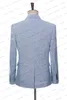 Abiti Uomo Blazer Lino Blu Abiti Uomo Smoking Sposo Tailor Made Wedding Blazer Uomo Doppiopetto 2 Pezzi Terno Masculino 230503