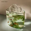 Tanks Transparante Hydrocultuur Cultuur Bloemen Pot Ins Creativiteit Tas Glazen Vaas Home Decor Kamer Roos Mand Tuin Vis Aquarium Tank