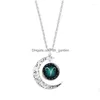 Catene Twee Constellation Time Gem Collana con ciondolo in vetro Drop Delivery Gioielli Collane Pendenti Dhgarden Dha5T