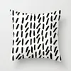 Pillow Case Black & White Geometry Cushion Cover Small Throw CasePillowcase Sofa Square 45cmx45cm