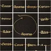 Enklets Groothandel Zodiac Sign Punk Charm 12 Constellation Classic Letter Letter Ankle Bracelet roestvrij staal sieraden vrouwen cadeau drop deliv dhapu