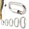 5 PCSCARABINERS SZYBKIE LINKI BEZPIECZEŃSTWO Snap Block Lock Carabiner ze stali nierdzewnej na zewnątrz kemping pieszy