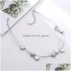 Chaînes Sier Couleur Chaîne Minuscule Étoile Collier Ras Du Cou Pour Femmes Bijou Colliers Pendentifs Simple Boho Superposition Chokers Chockers D Dhgarden Dhqrl