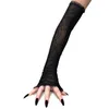 Cinq doigts gants toile d'araignée gant de protection solaire Halloween décoration habiller accessoires de fête Performance demi-doigt gaze