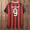 Retro skjortor hem fotboll tröjor Gullit Maldini van Basten Football Kaka Inzaghi Milan Pirlo Shevchenko Baggio Milan 00 02 03 04 05 06 07 09 10 2006 2007 2008 2010 09