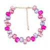 Tour de cou magnifique 3 couleurs cristal gemmes collier Sexy bijoux pour femmes Maxi mode déclaration courte