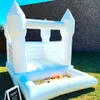 2x2.4m White Wedding Inflatable Bounce House With Ball Pool Kids Mini Bouncy Castle Birthday Party Moonwalk Air Jumpers For Sale