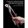Screwdrivers DELIXI 8" 10" 12" Water Pump Pliers Multifunctional Pipe Wrench Large Opening Universal Adjustable Wrench Hand Tool For Plumber
