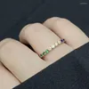 حلقات الكتلة 925 Sterling Silver 14k Gold Plated 2023 ملونة Zircon Stading Ring الهندسة للنساء ins style الموضة المجوهرات الفاخرة