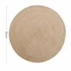 Mats Pads Mesa de design redonda Ramie Pad Placemats Solid Placemats Linen Non Slip Mat Kitchen Acessórios Decoração Casa Coia Z0502