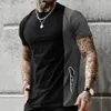 Hommes t-shirts rue t-shirt été 3D rayure impression à manches courtes hauts mode tous les jours T surdimensionné t-shirt hommes vêtements 230503