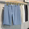 Shorts masculinos Moda dos homens shorts de verão machos de cor sólidos machos respiráveis ​​e confortáveis ​​de escritório casual shorts Bermuda 230503