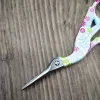 Mini Colorful Carbon Steel Embroidery Crane Shape Sewing Scissors Egret Durable High Steel Embroidery Scissors ZC0337