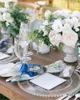 Masa peçete 4pcs kelebek çiçek kanadı gradyanı taçkabısı 50 cm düğün dekorasyon bezi mutfak yemek peçete servis peçeteleri