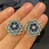 Boucles d'oreilles clous Bilincolor Fashion Boucles d'oreilles fleur bleue pour femme