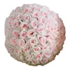 Decorative Flowers Wedding Artificial Rose Silk Flower Ball Hanging Decoration Centerpiece Kissing Balls Arrangement 8 Inch