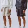 Mode anpassad screentryck 220gsm 5 Inch Inseam Gym Hombre Sweat Short Byx Letter Reflekterande nylonshorts för män 2023