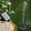 Pompes Fontaine à eau à énergie solaire, fontaine à oiseaux, fontaine flottante, décoration de jardin d'étang avec 7 buses