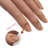 Ćwicz paznokcia Wyświetlacz silikonowy ręka z elastycznymi pogrubionymi palcami rowka paznokci i klipsy 230428