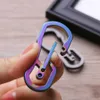 5 PCSCarabiners 1 PC Titanium Plating Carabiner Camping Clip Outdoor Key Ring Clip Keychain Holder Camping Keyring Hang Buckle Hook Carabiner P230420