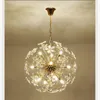 Chandeliers Led Crystal Chandelier Light Lamp Dandelion Spark Ball Living Room Dining Clothing Shop Show Window Decorative Hang Lightin