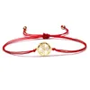 Bracelets porte-bonheur blanc zircon cubique pierres amour coeur trèfle horloge bracelet pour femme créatif CZ minuterie rouge chaîne bonne chance bijoux cadeau