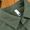 Chemises décontractées pour hommes Tactique pour hommes Uniforme militaire Chemise cargo à manches longues Conception de veste Asymétrique Poche Coton Lavé Style Safari