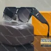 Gradiëntlenzen zonnebrillen ontwerper mannen gepolariseerde zonnebril mode klassieke brief zonnebrillen buiten rijden UV Bescherming vierkant grote frame