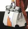 Sac de créateur hommes à grande taille Purse 50cm pour hommes et sacs à main Toppest entièrement faits à la main Cuir Barenia + Canvas 2Colors Prix en gros de livraison