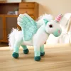 Fabricants en gros 4 couleurs 30cm Licorne Pegasus jouets en peluche dessin animé film et télévision animaux environnants cadeaux d'anniversaire pour enfants
