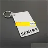 Christmas Decorations Festive Party Supplies Home Garden Sublimation Blank Keychain Pendant Mdf Double Sided Printing Heat Transfer Key Ch