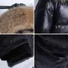 Parkas Maomaokong 2022 Kvinnor Vinter Black Loose Long Down Jacket Real Fox Fur Collar Hooded Fashion Waterproof Female Extra Large Coat