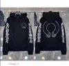 Męskie bluzy bluzy 2023 Luksusowe serce Klasyczne kurtki mody Chromes projektant Ch Zipper Hooded Swater Sweater Sanskrit 3GJL