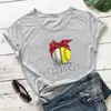 T-shirt da donna Busy Raising Baller Arrivo Festa della mamma Camicia in cotone Maglietta da donna Mamma Divertente Estate Casual Manica corta Top Regalo per